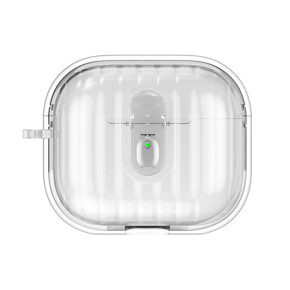 Airpods 4 Uyumlu Kılıf Kenarları Renkli Şeffaf Dilimli Silikon Zore Airbag 40 Kılıf