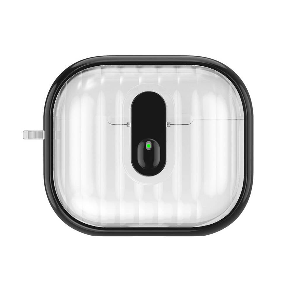 Airpods 4 Uyumlu Kılıf Kenarları Renkli Şeffaf Dilimli Silikon Zore Airbag 40 Kılıf