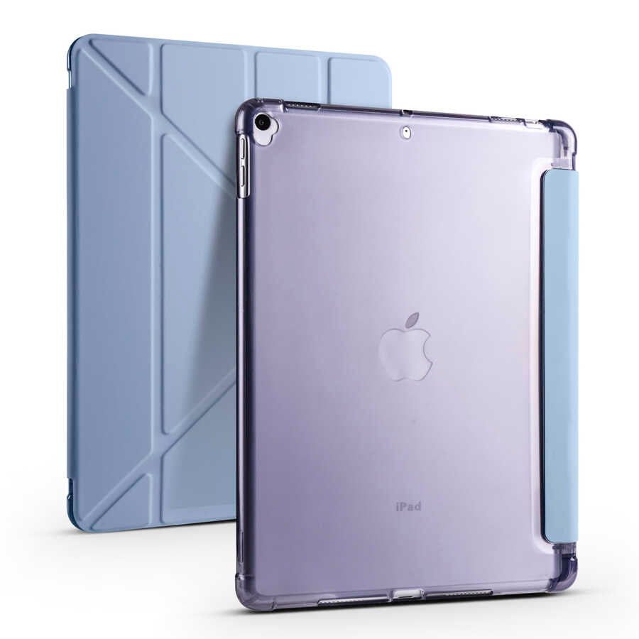 Apple iPad 10.2 (8.Nesil) Uyumlu Kılıf Zore Tri Folding Kalem Bölmeli Standlı Kılıf