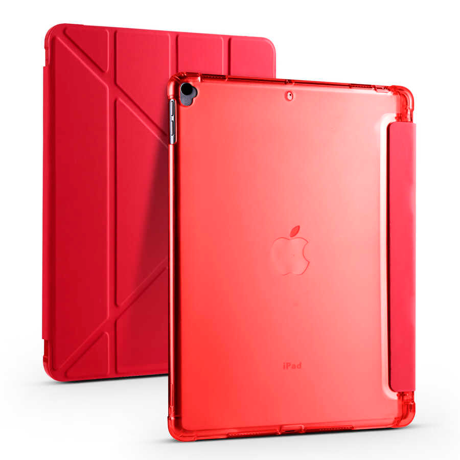 Apple iPad 10.2 (8.Nesil) Uyumlu Kılıf Zore Tri Folding Kalem Bölmeli Standlı Kılıf