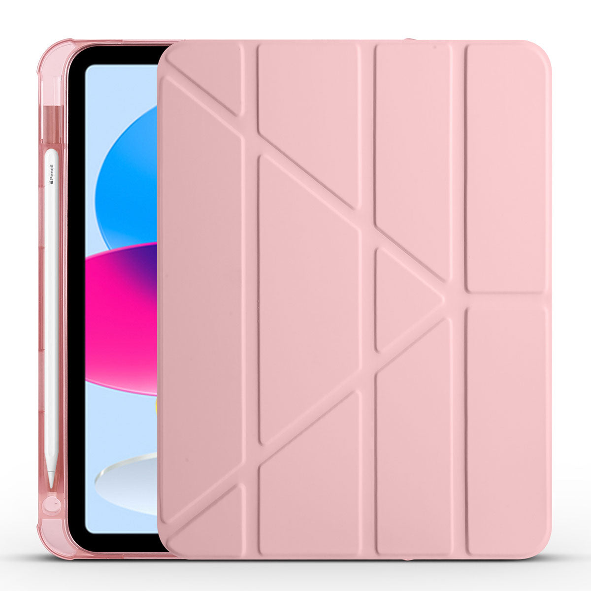Apple iPad 10.9 2022 (10.Nesil) Uyumlu Kılıf Zore Tri Folding Kalem Bölmeli Standlı Kılıf
