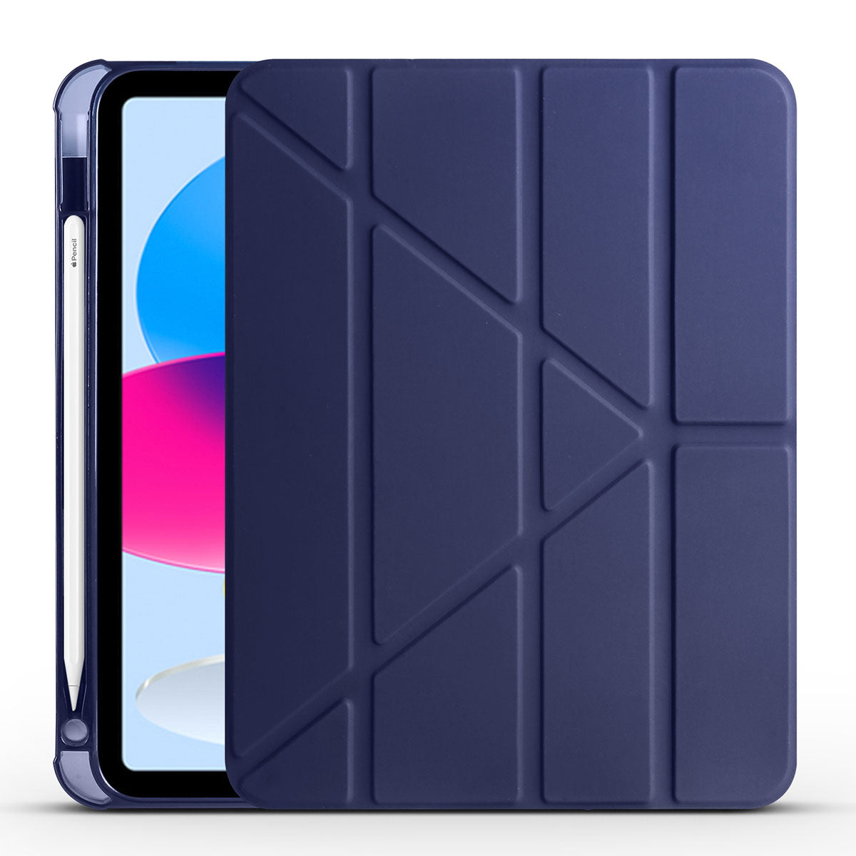 Apple iPad 10.9 2022 (10.Nesil) Uyumlu Kılıf Zore Tri Folding Kalem Bölmeli Standlı Kılıf