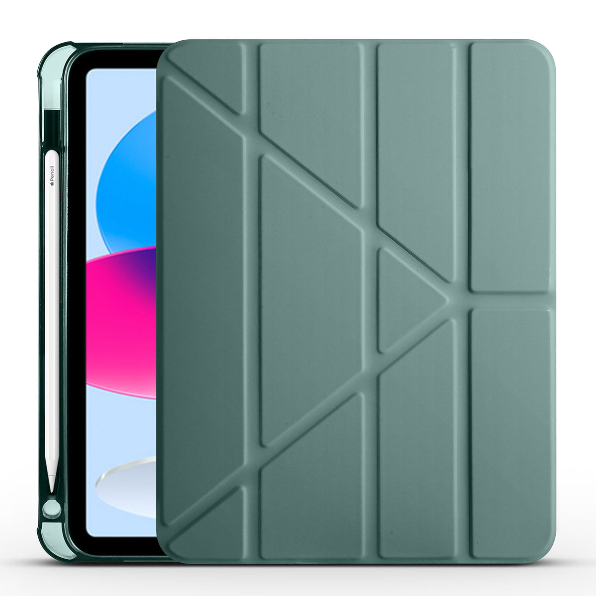 Apple iPad 10.9 2022 (10.Nesil) Uyumlu Kılıf Zore Tri Folding Kalem Bölmeli Standlı Kılıf