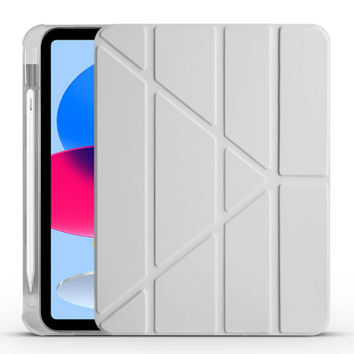 Apple iPad 10.9 2022 (10.Nesil) Uyumlu Kılıf Zore Tri Folding Kalem Bölmeli Standlı Kılıf