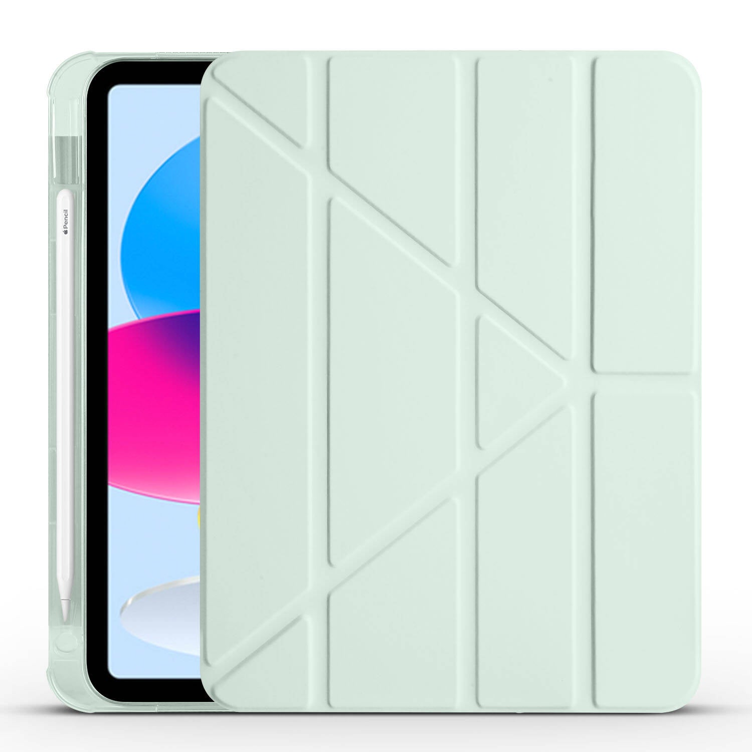 Apple iPad 10.9 2022 (10.Nesil) Uyumlu Kılıf Zore Tri Folding Kalem Bölmeli Standlı Kılıf