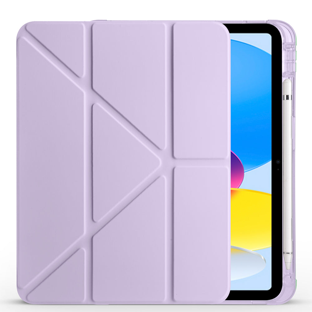Apple iPad 10.9 2022 (10.Nesil) Uyumlu Kılıf Zore Tri Folding Kalem Bölmeli Standlı Kılıf