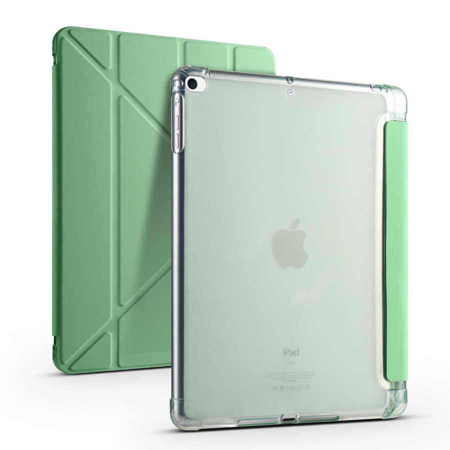 Apple iPad 9.7 2017 (5.Nesil) Uyumlu Kılıf Zore Tri Folding Kalem Bölmeli Standlı Kılıf