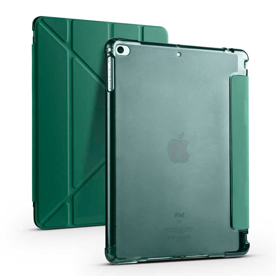 Apple iPad 9.7 2017 (5.Nesil) Uyumlu Kılıf Zore Tri Folding Kalem Bölmeli Standlı Kılıf