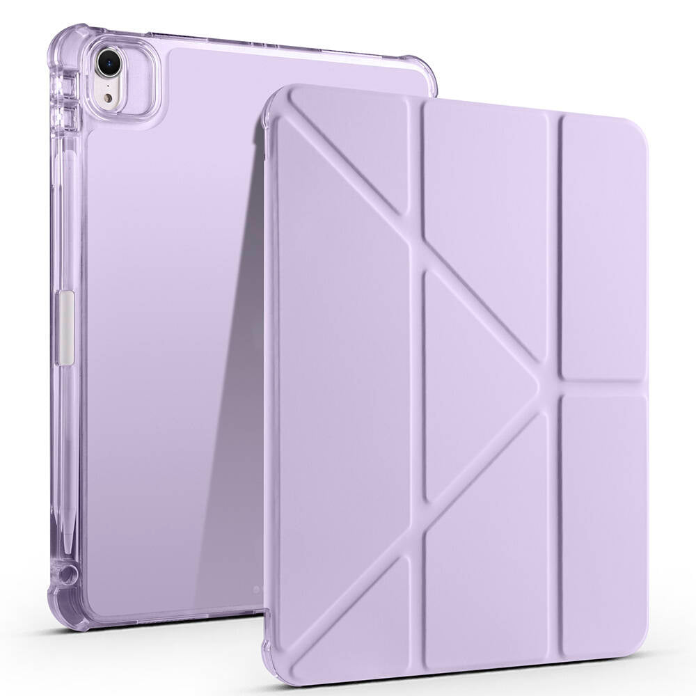 Apple iPad Air 11 2024 Uyumlu Kılıf Zore Tri Folding Kalem Bölmeli Standlı Kılıf