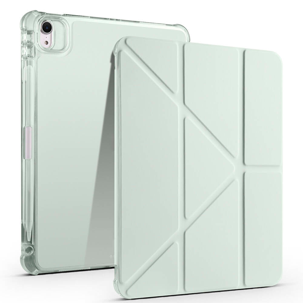 Apple iPad Air 11 2024 Uyumlu Kılıf Zore Tri Folding Kalem Bölmeli Standlı Kılıf