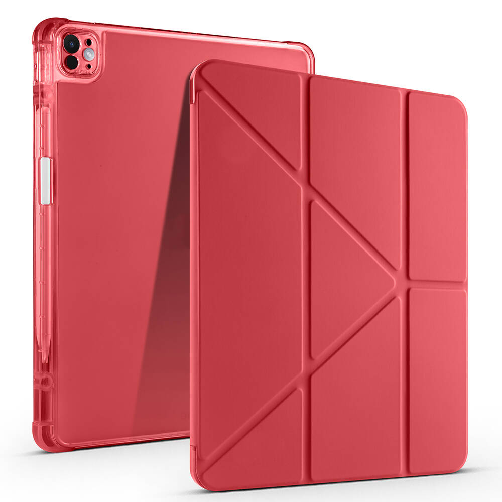 Apple iPad Air 13 2024 Uyumlu Kılıf Zore Tri Folding Kalem Bölmeli Standlı Kılıf