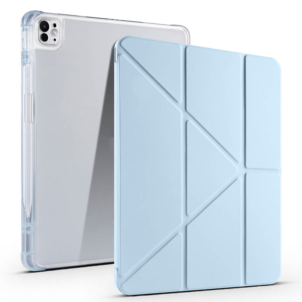 Apple iPad Air 13 2024 Uyumlu Kılıf Zore Tri Folding Kalem Bölmeli Standlı Kılıf