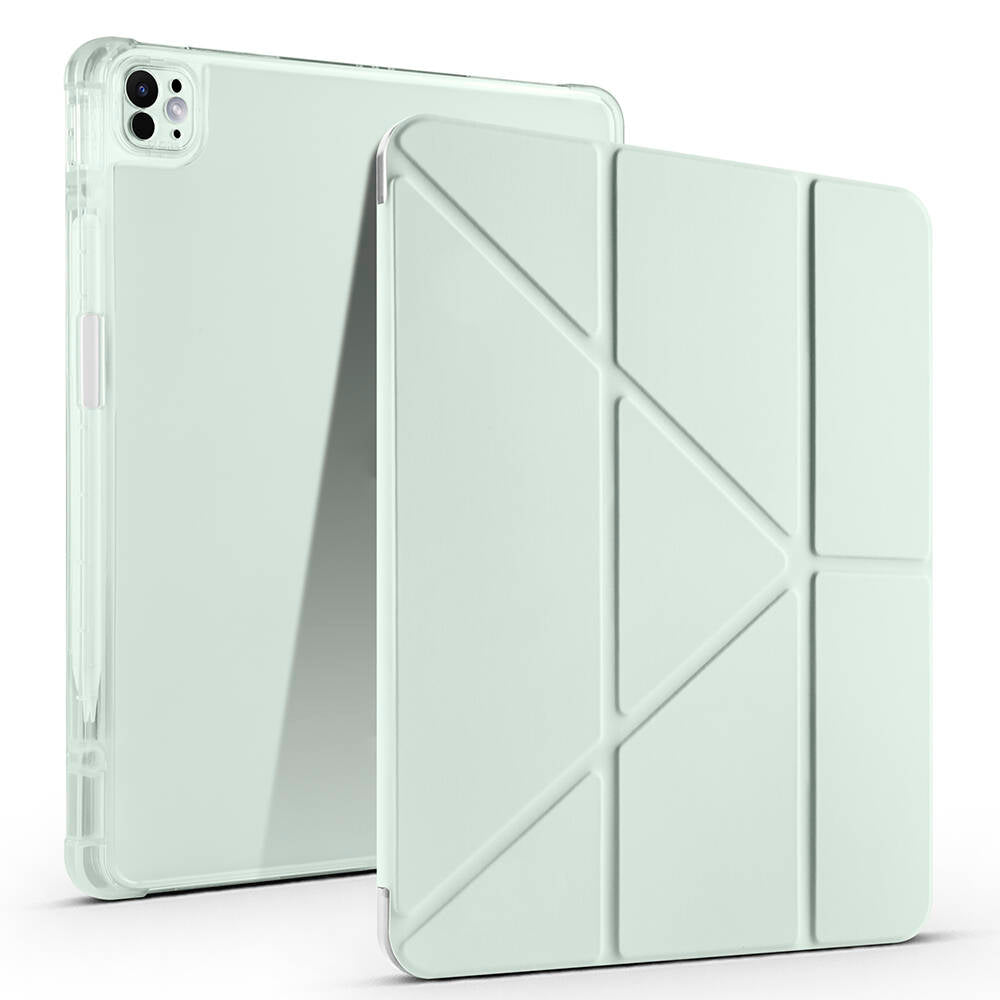Apple iPad Air 13 2024 Uyumlu Kılıf Zore Tri Folding Kalem Bölmeli Standlı Kılıf