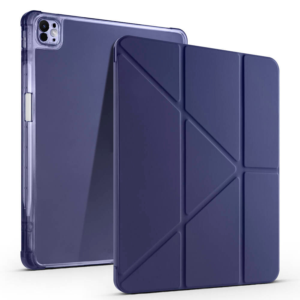 Apple iPad Air 13 2024 Uyumlu Kılıf Zore Tri Folding Kalem Bölmeli Standlı Kılıf