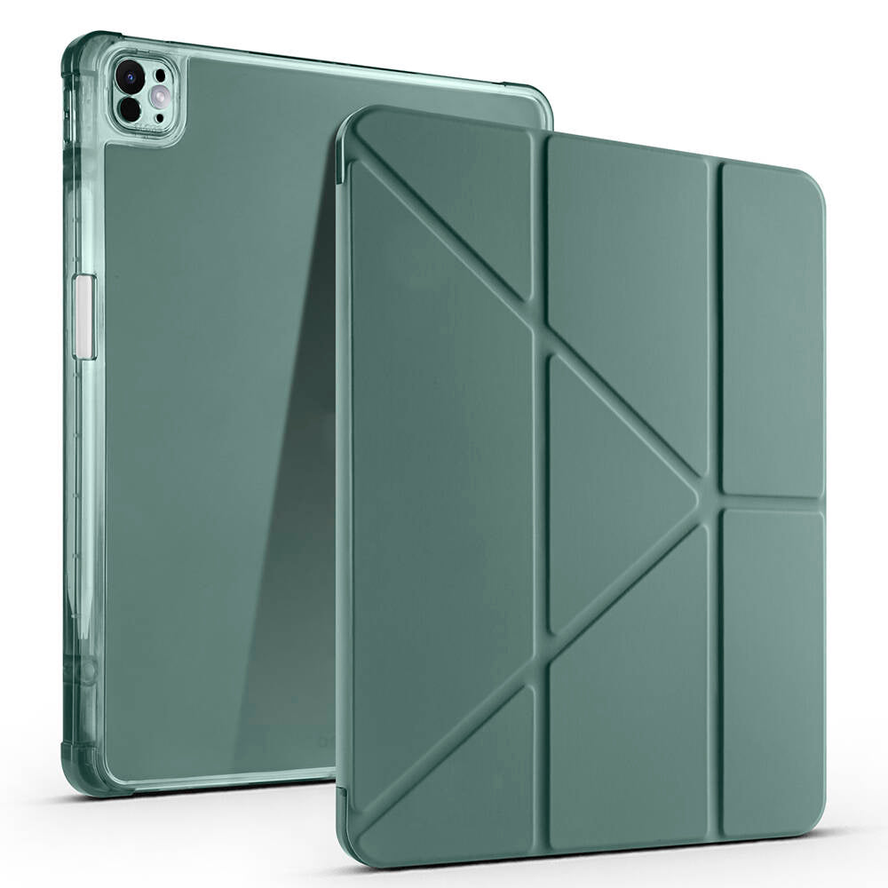 Apple iPad Air 13 2024 Uyumlu Kılıf Zore Tri Folding Kalem Bölmeli Standlı Kılıf