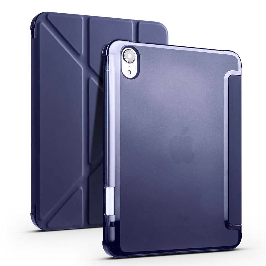 Apple iPad Mini 2021 (6.Nesil) Uyumlu Kılıf Zore Tri Folding Kalem Bölmeli Standlı Kılıf
