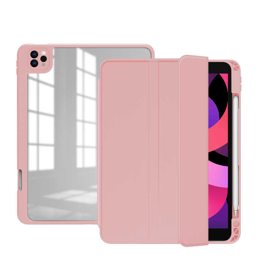 Apple iPad Pro 11 2021 (3.Nesil) Uyumlu Kılıf Zore Nort Arkası Şeffaf Standlı Kılıf
