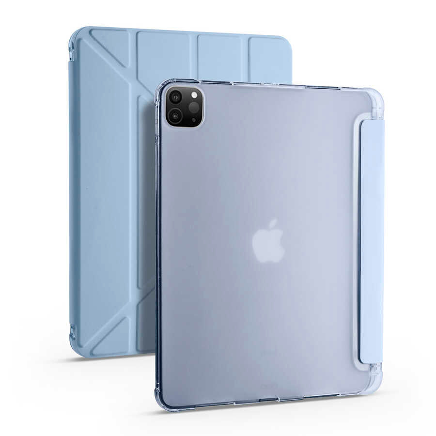 Apple iPad Pro 11 2020 (2.Nesil) Uyumlu Kılıf Zore Tri Folding Kalem Bölmeli Standlı Kılıf