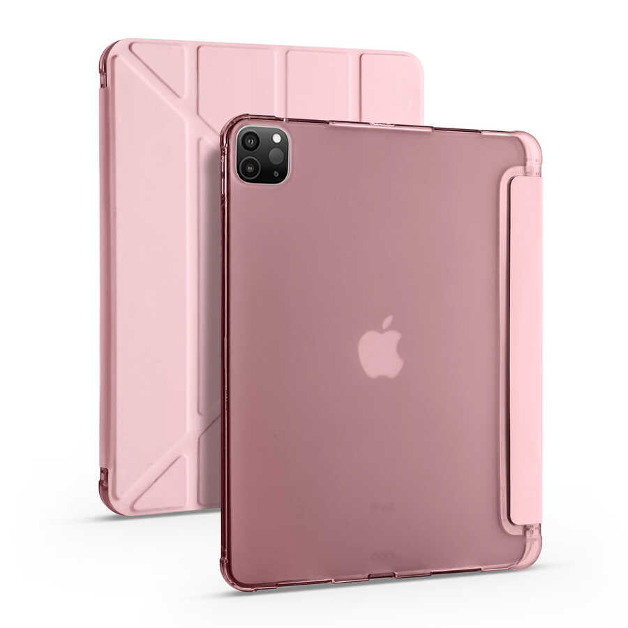 Apple iPad Pro 11 2020 (2.Nesil) Uyumlu Kılıf Zore Tri Folding Kalem Bölmeli Standlı Kılıf