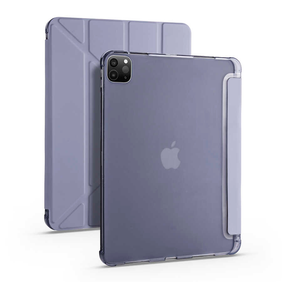 Apple iPad Pro 11 2020 (2.Nesil) Uyumlu Kılıf Zore Tri Folding Kalem Bölmeli Standlı Kılıf