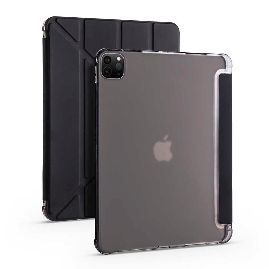 Apple iPad Pro 11 2020 (2.Nesil) Uyumlu Kılıf Zore Tri Folding Kalem Bölmeli Standlı Kılıf
