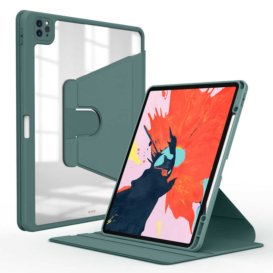 Apple iPad Pro 11 2022 M2 Uyumlu Kılıf Zore Nayn Dönebilen Standlı Kılıf