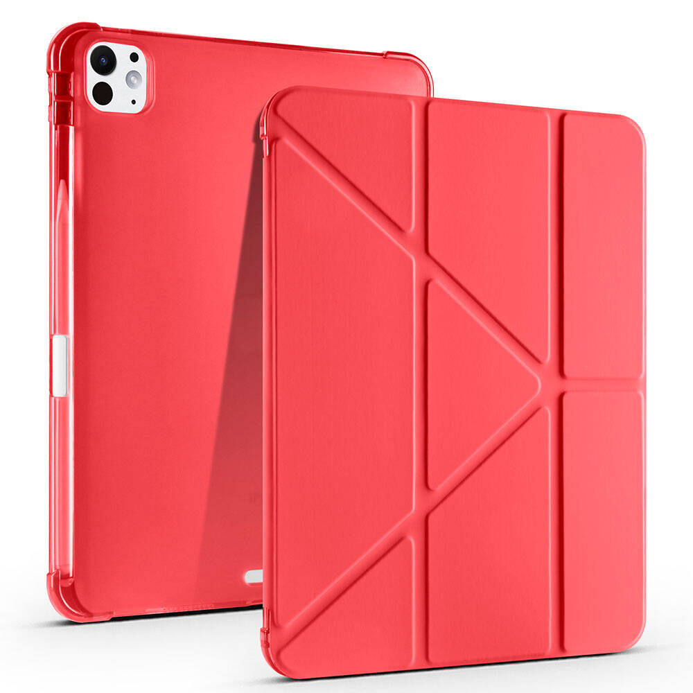 Apple iPad Pro 11 2024 Uyumlu Kılıf Zore Tri Folding Kalem Bölmeli Standlı Kılıf