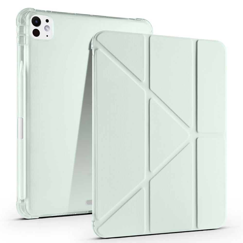 Apple iPad Pro 11 2024 Uyumlu Kılıf Zore Tri Folding Kalem Bölmeli Standlı Kılıf