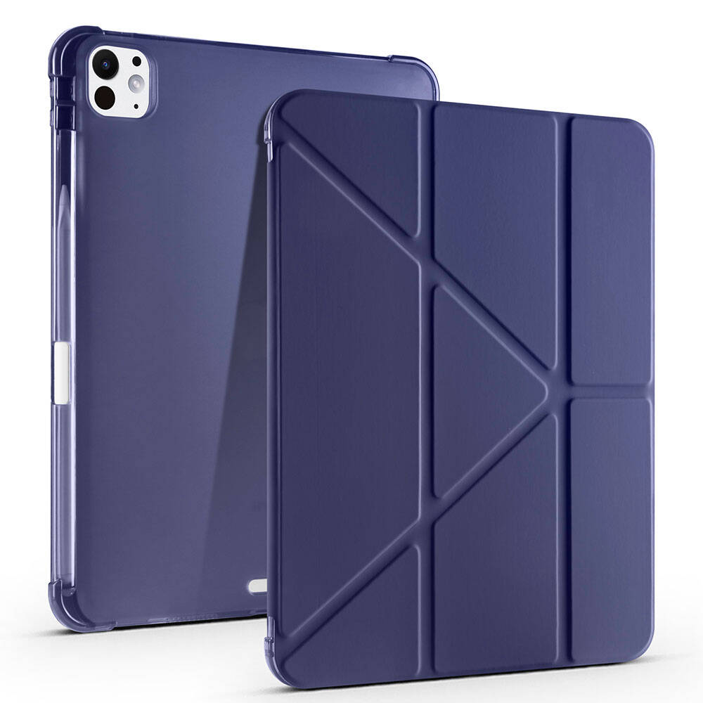 Apple iPad Pro 11 2024 Uyumlu Kılıf Zore Tri Folding Kalem Bölmeli Standlı Kılıf