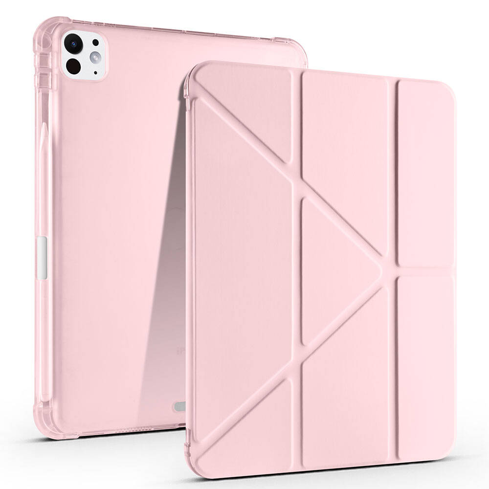Apple iPad Pro 11 2024 Uyumlu Kılıf Zore Tri Folding Kalem Bölmeli Standlı Kılıf