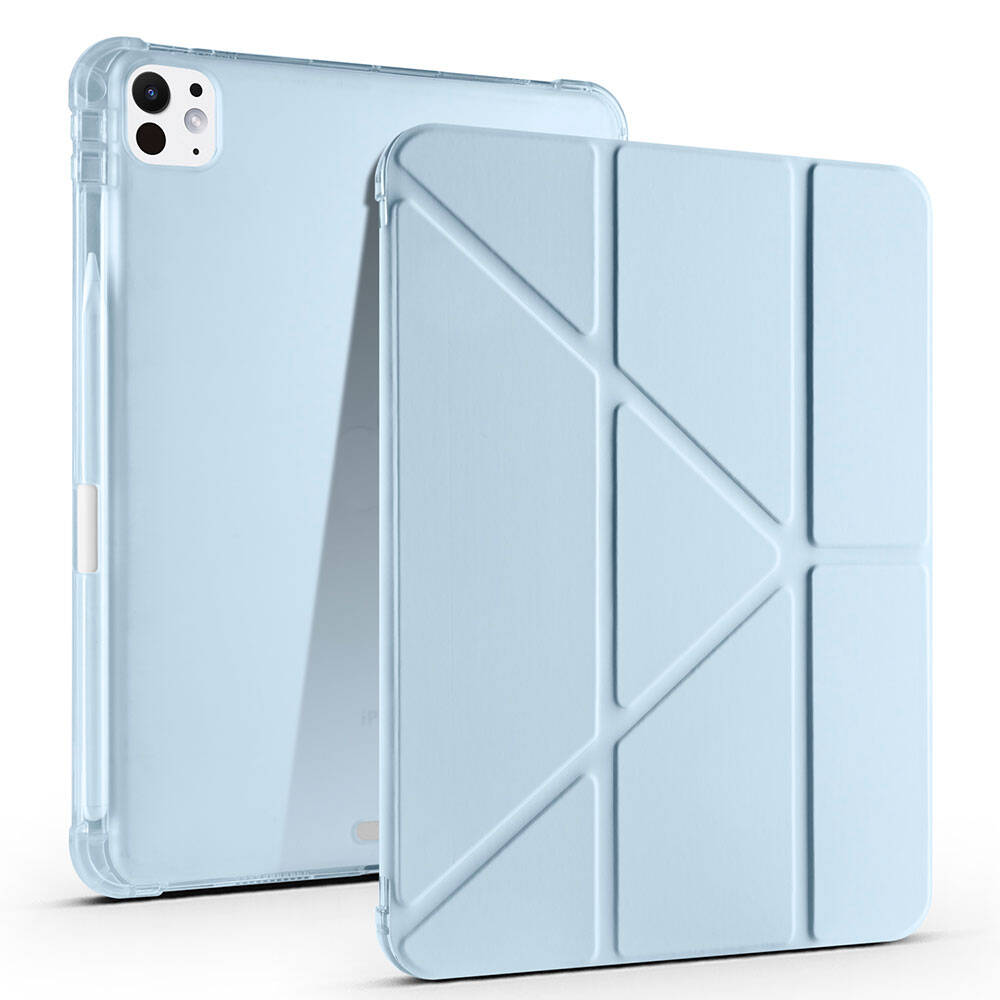Apple iPad Pro 11 2024 Uyumlu Kılıf Zore Tri Folding Kalem Bölmeli Standlı Kılıf
