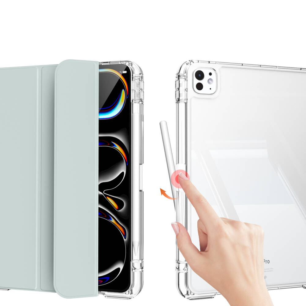 Apple iPad Pro 13 2024 Uyumlu Kılıf Magnetik Ayrılabilen Airbagli Zore Sliding Tablet Kılıfı