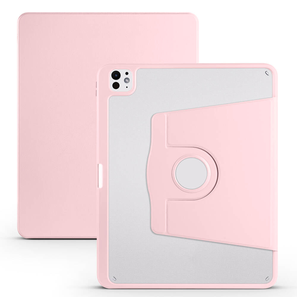 Apple iPad Pro 13 2024 Uyumlu Kılıf Zore Termik Kalem Bölmeli Dönebilen Standlı Kılıf