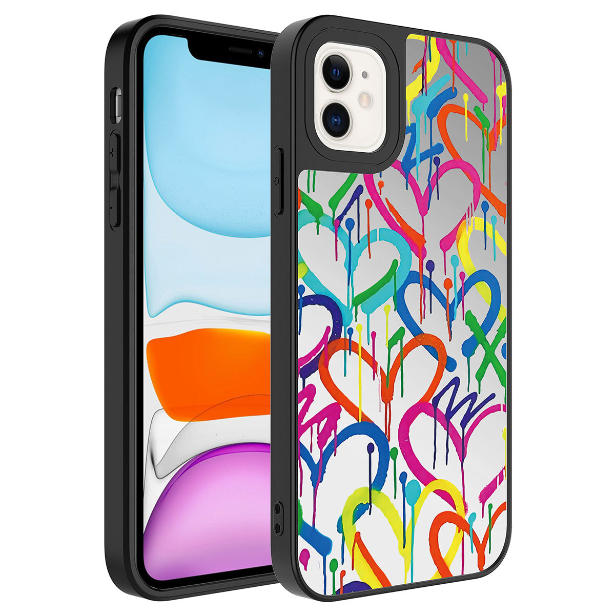 Apple iPhone 11 Uyumlu Kılıf Aynalı Desenli Kamera Korumalı Parlak Zore Mirror Kapak