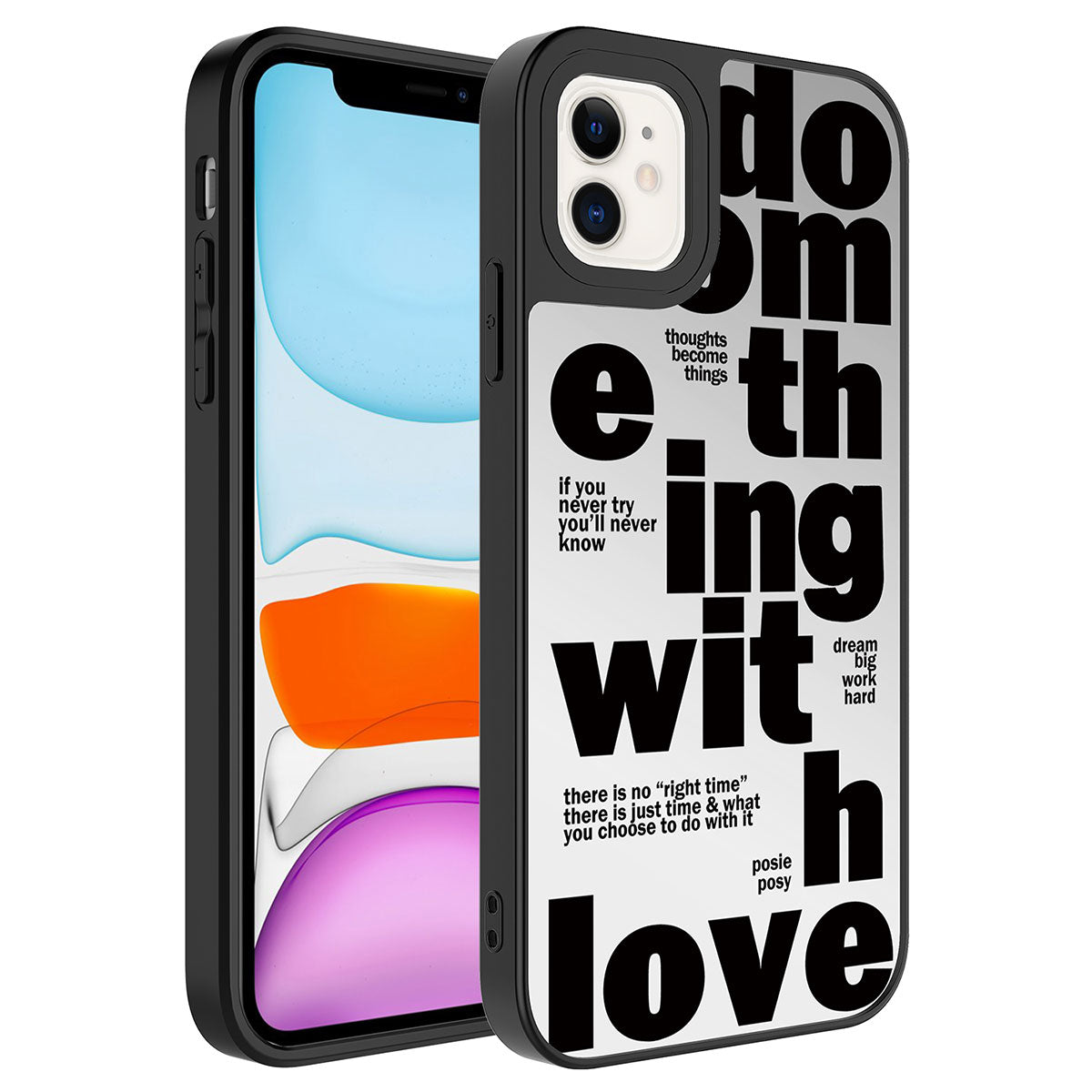 Apple iPhone 11 Uyumlu Kılıf Aynalı Desenli Kamera Korumalı Parlak Zore Mirror Kapak