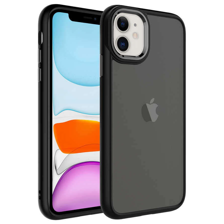 Apple iPhone 11 Uyumlu Kılıf Buzlu Sert PC Zore May Kapak