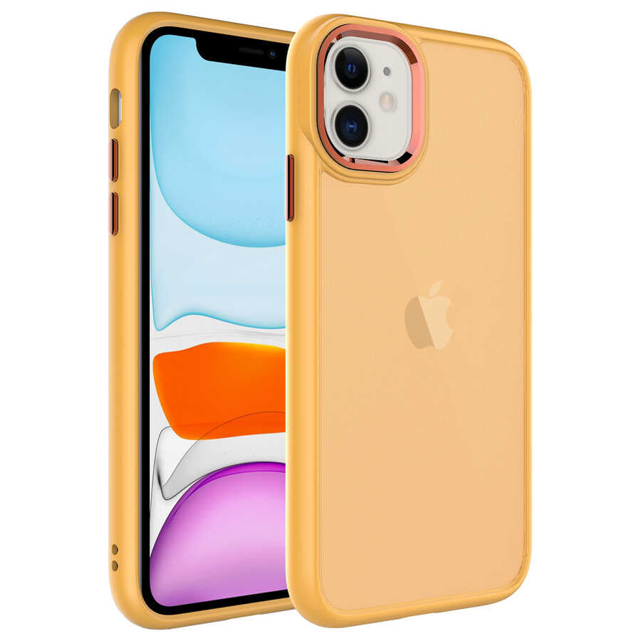 Apple iPhone 11 Uyumlu Kılıf Buzlu Sert PC Zore May Kapak