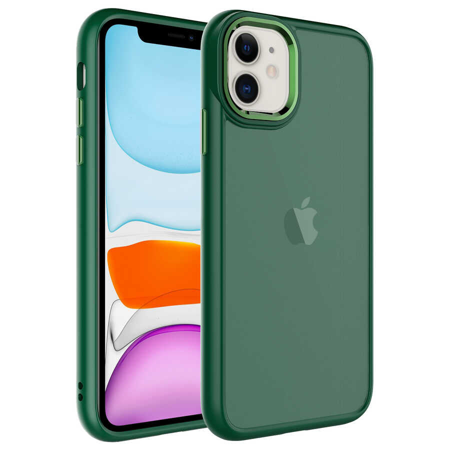 Apple iPhone 11 Uyumlu Kılıf Buzlu Sert PC Zore May Kapak