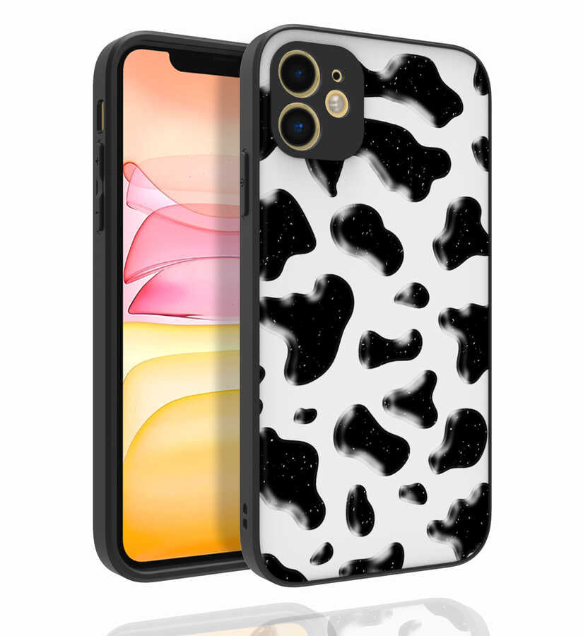 Apple iPhone 11 Uyumlu Kılıf Desenli Kamera Korumalı Parlak Zore Nora Kapak
