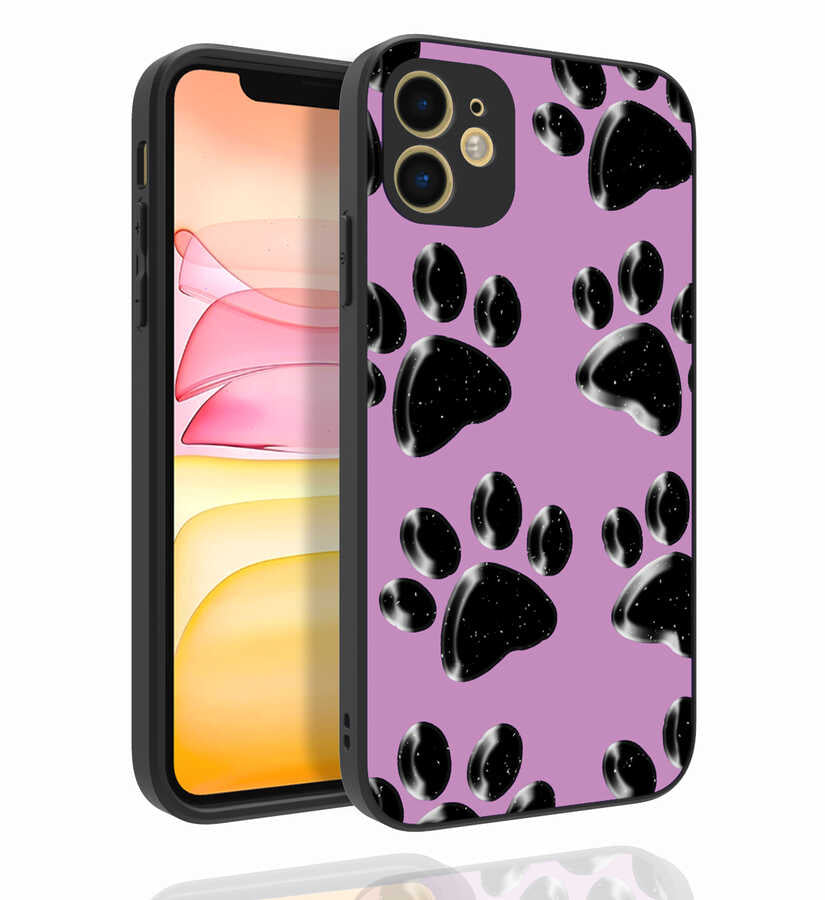 Apple iPhone 11 Uyumlu Kılıf Desenli Kamera Korumalı Parlak Zore Nora Kapak