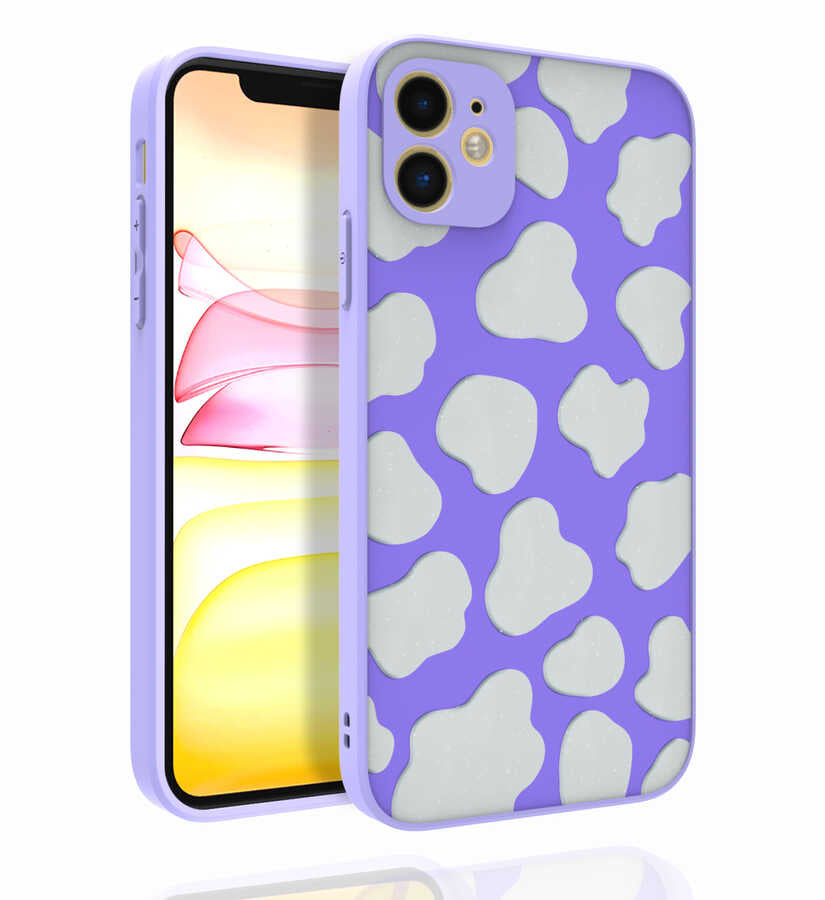 Apple iPhone 11 Uyumlu Kılıf Desenli Kamera Korumalı Parlak Zore Nora Kapak