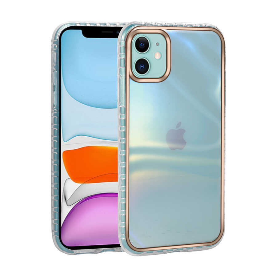 Apple iPhone 11 Uyumlu Kılıf Desenli Parlayan Transparan Zore Avva Kapak