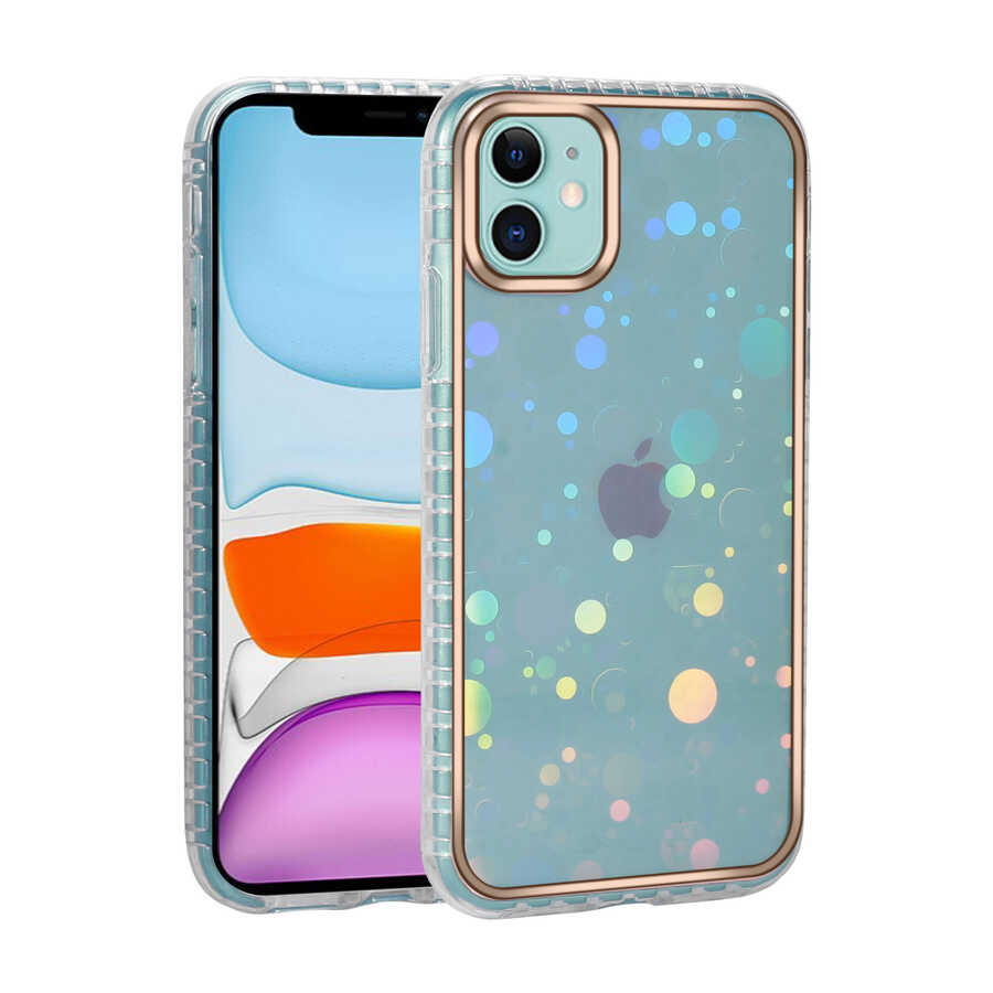 Apple iPhone 11 Uyumlu Kılıf Desenli Parlayan Transparan Zore Avva Kapak