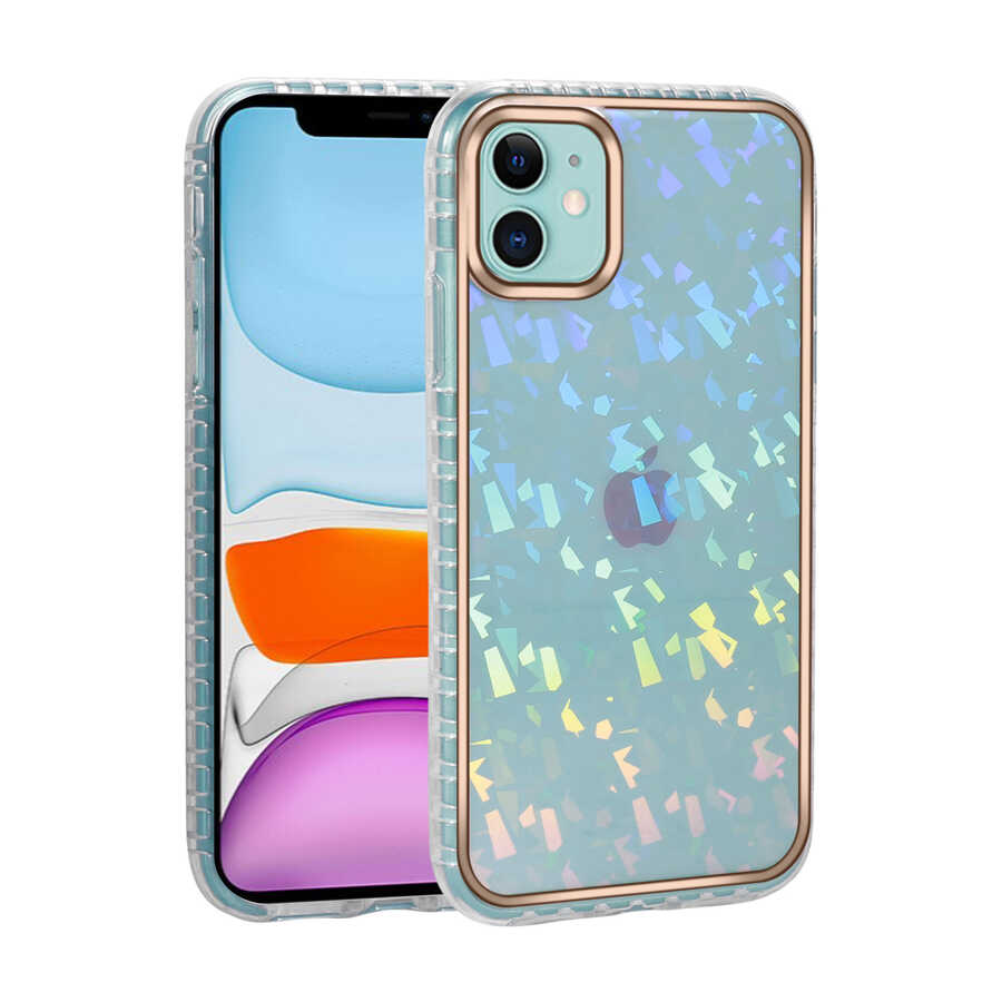 Apple iPhone 11 Uyumlu Kılıf Desenli Parlayan Transparan Zore Avva Kapak