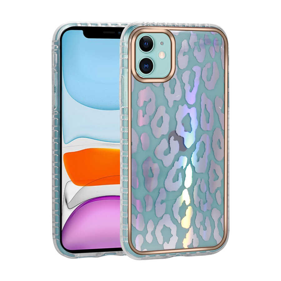 Apple iPhone 11 Uyumlu Kılıf Desenli Parlayan Transparan Zore Avva Kapak