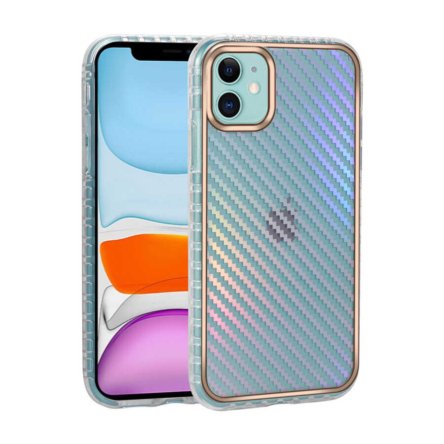 Apple iPhone 11 Uyumlu Kılıf Desenli Parlayan Transparan Zore Avva Kapak