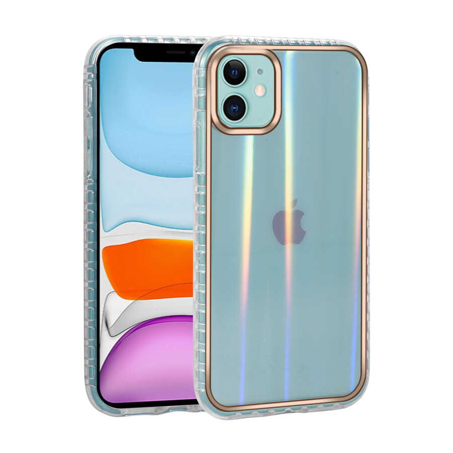 Apple iPhone 11 Uyumlu Kılıf Desenli Parlayan Transparan Zore Avva Kapak