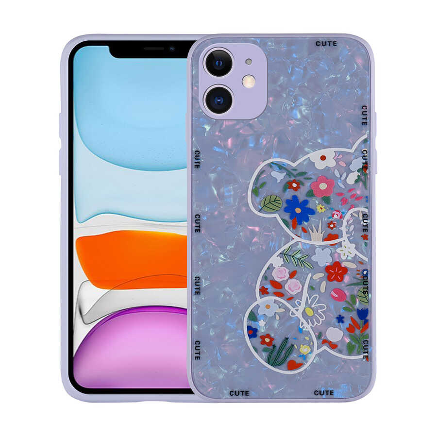 Apple iPhone 11 Uyumlu Kılıf Desenli Sert Silikon Zore Mumila Kapak
