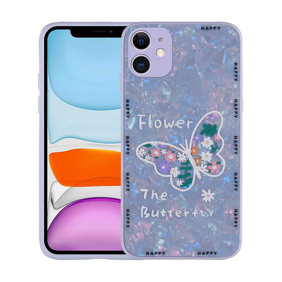 Apple iPhone 11 Uyumlu Kılıf Desenli Sert Silikon Zore Mumila Kapak
