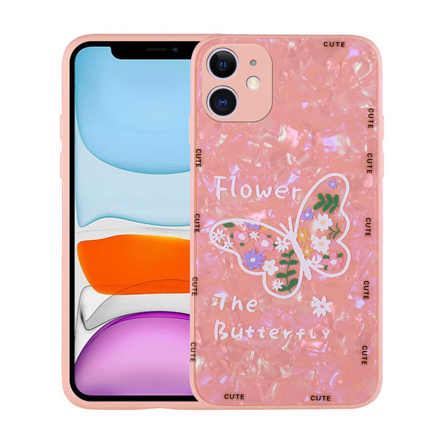 Apple iPhone 11 Uyumlu Kılıf Desenli Sert Silikon Zore Mumila Kapak